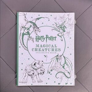 Harry Potter Magical Creatures Coloring Book - Green and White